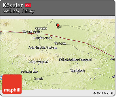 Physical Panoramic Map of Köseler