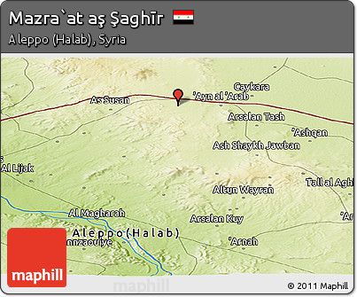 Physical Panoramic Map of Mazra`at Aş Şaghīr