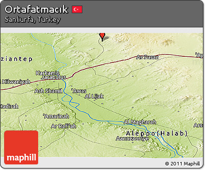 Physical Panoramic Map of Ortafatmacık