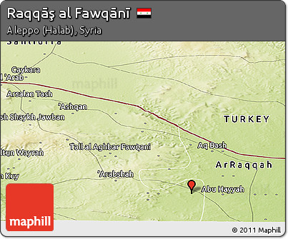 Physical Panoramic Map of Raqqāş Al Fawqānī