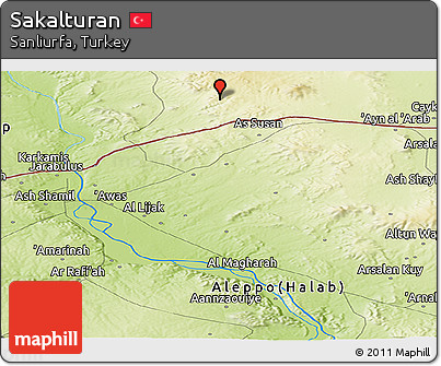 Physical Panoramic Map of Sakalturan
