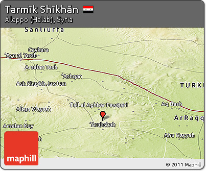 Physical Panoramic Map of Tarmīk Shīkhān