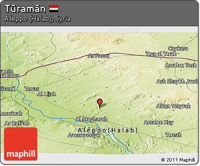 Physical Panoramic Map of Tūramān