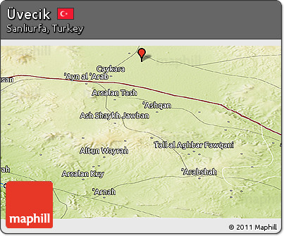 Physical Panoramic Map of Üvecik