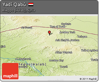 Physical Panoramic Map of Yadī Qabū