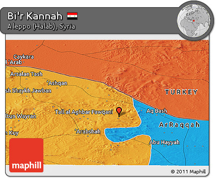 Political Panoramic Map of Bi'r Kannah