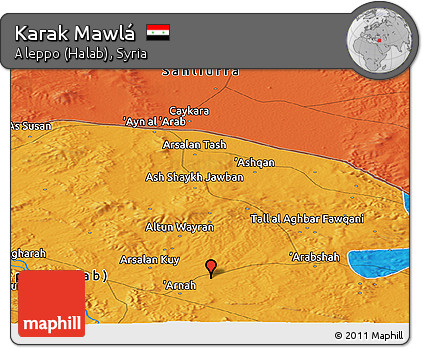 Political Panoramic Map of Karak Mawlá