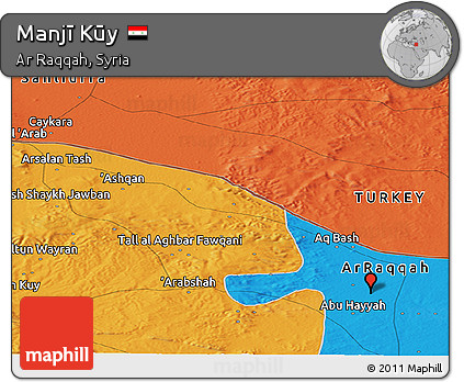 Political Panoramic Map of Manjī Kūy