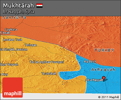 Political Panoramic Map of Mukhtārah