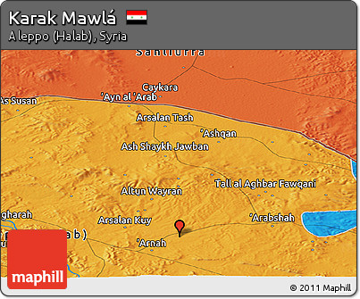 Political Panoramic Map of Karak Mawlá