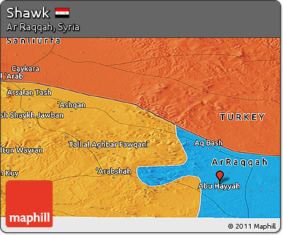 Political Panoramic Map of Shawk