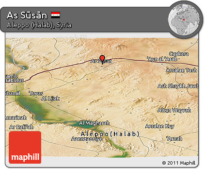 Satellite Panoramic Map of As Sūsān