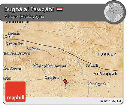 Satellite Panoramic Map of Bughā Al Fawqānī