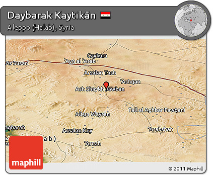 Satellite Panoramic Map of Daybarak Kaytikān