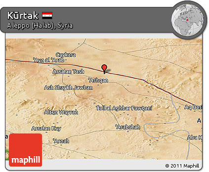 Satellite Panoramic Map of Kūrtak