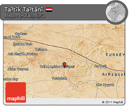 Satellite Panoramic Map of Taḩtīk Taḩtānī