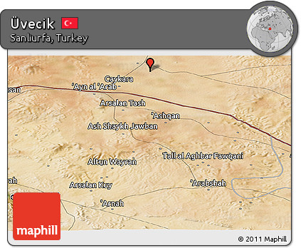 Satellite Panoramic Map of Üvecik