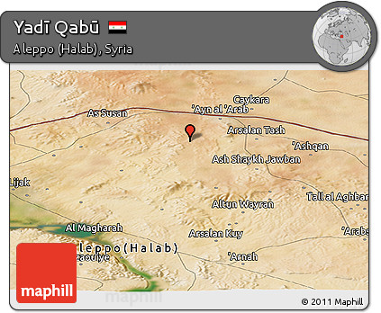 Satellite Panoramic Map of Yadī Qabū