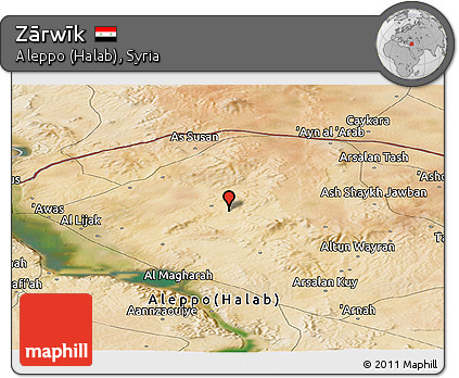 Satellite Panoramic Map of Zārwīk