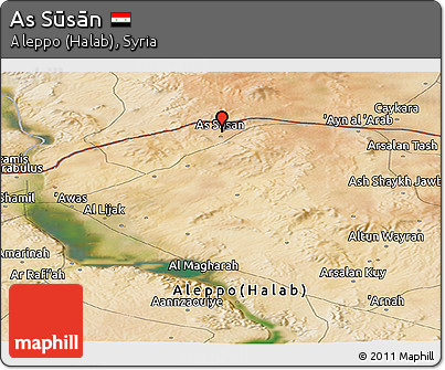 Satellite Panoramic Map of As Sūsān