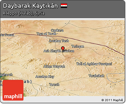Satellite Panoramic Map of Daybarak Kaytikān