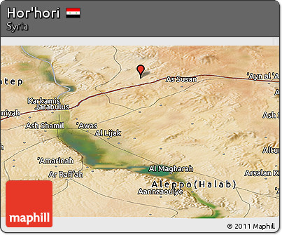 Satellite Panoramic Map of Hor'hori