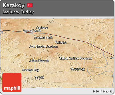 Satellite Panoramic Map of Karaköy