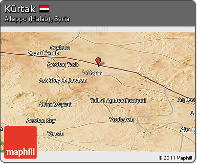 Satellite Panoramic Map of Kūrtak