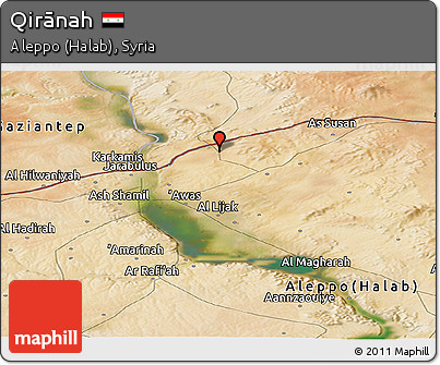 Satellite Panoramic Map of Qirānah