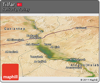 Satellite Panoramic Map of Tilfar