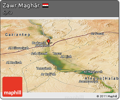 Satellite Panoramic Map of Zawr Maghār