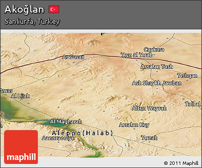 Satellite Panoramic Map of Akoğlan