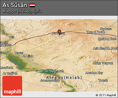 Satellite Panoramic Map of As Sūsān