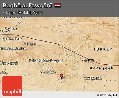 Satellite Panoramic Map of Bughā Al Fawqānī