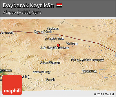 Satellite Panoramic Map of Daybarak Kaytikān