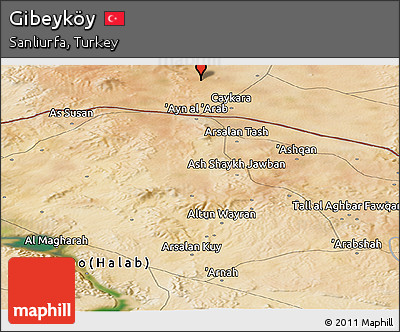 Satellite Panoramic Map of Gibeyköy
