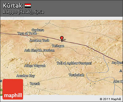 Satellite Panoramic Map of Kūrtak