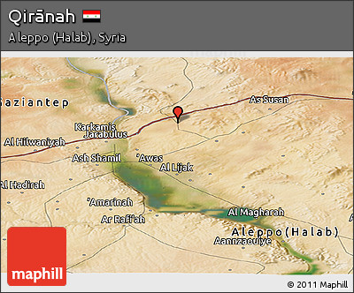Satellite Panoramic Map of Qirānah