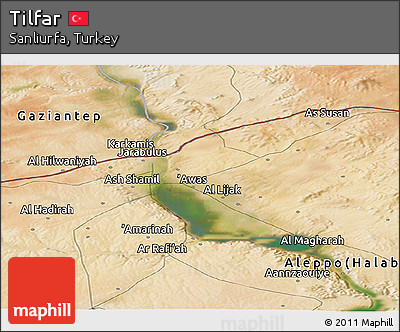 Satellite Panoramic Map of Tilfar