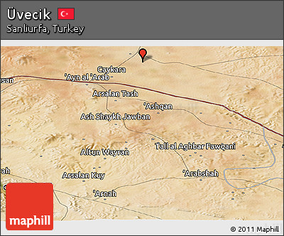 Satellite Panoramic Map of Üvecik