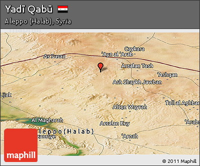 Satellite Panoramic Map of Yadī Qabū