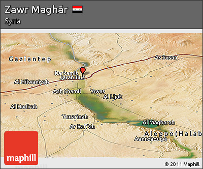 Satellite Panoramic Map of Zawr Maghār