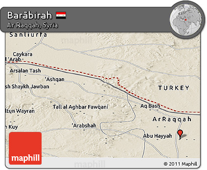 Shaded Relief Panoramic Map of Barābirah