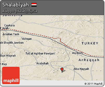 Shaded Relief Panoramic Map of Shalabīyah