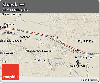 Shaded Relief Panoramic Map of Shawk