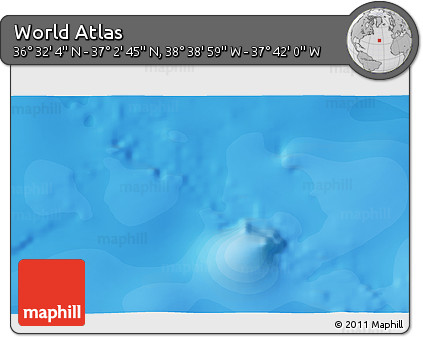 Political 3D Map of the Area around 36° 47' 25" N, 38° 10' 29" W