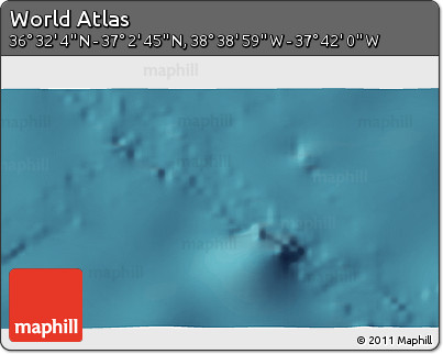 Satellite 3D Map of the Area around 36° 47' 25" N, 38° 10' 29" W