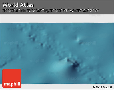 Satellite 3D Map of the Area around 36° 47' 25" N, 38° 10' 29" W