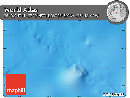 Physical Map of the Area around 36° 47' 25" N, 38° 10' 29" W