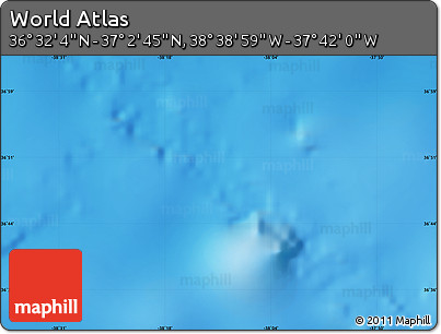 Physical Map of the Area around 36° 47' 25" N, 38° 10' 29" W